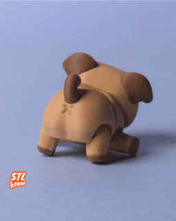 Cute articulated Pug dog - Pogo 3d model
