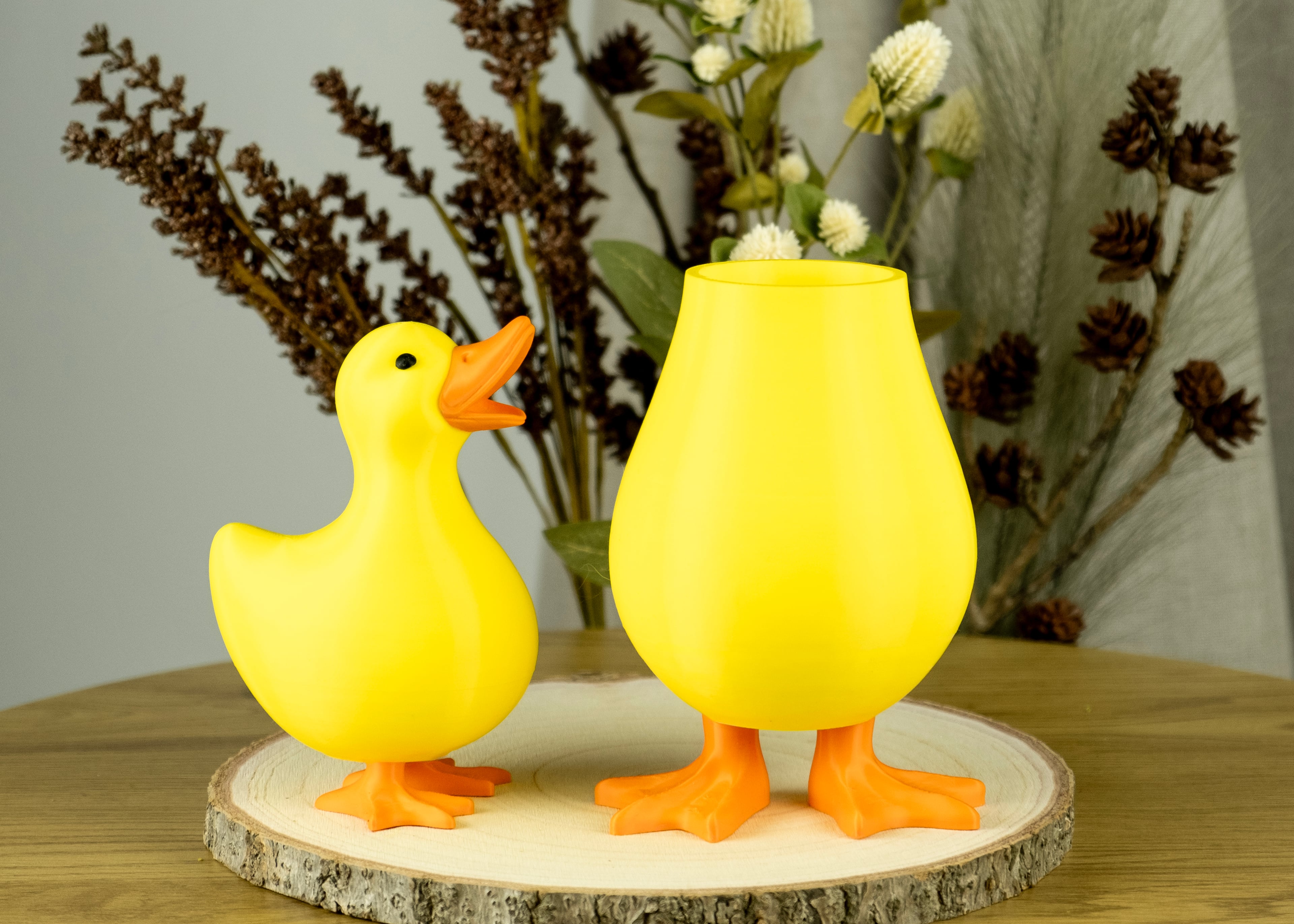Duck Buddy & Duck Feet Vase – The Perfect Duo! 3d model