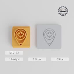 Location Stamp Tile Set, 5 Motif Sizes, Perfect for Clay, Cookies & Fondant PRODUCT_5522 3d model
