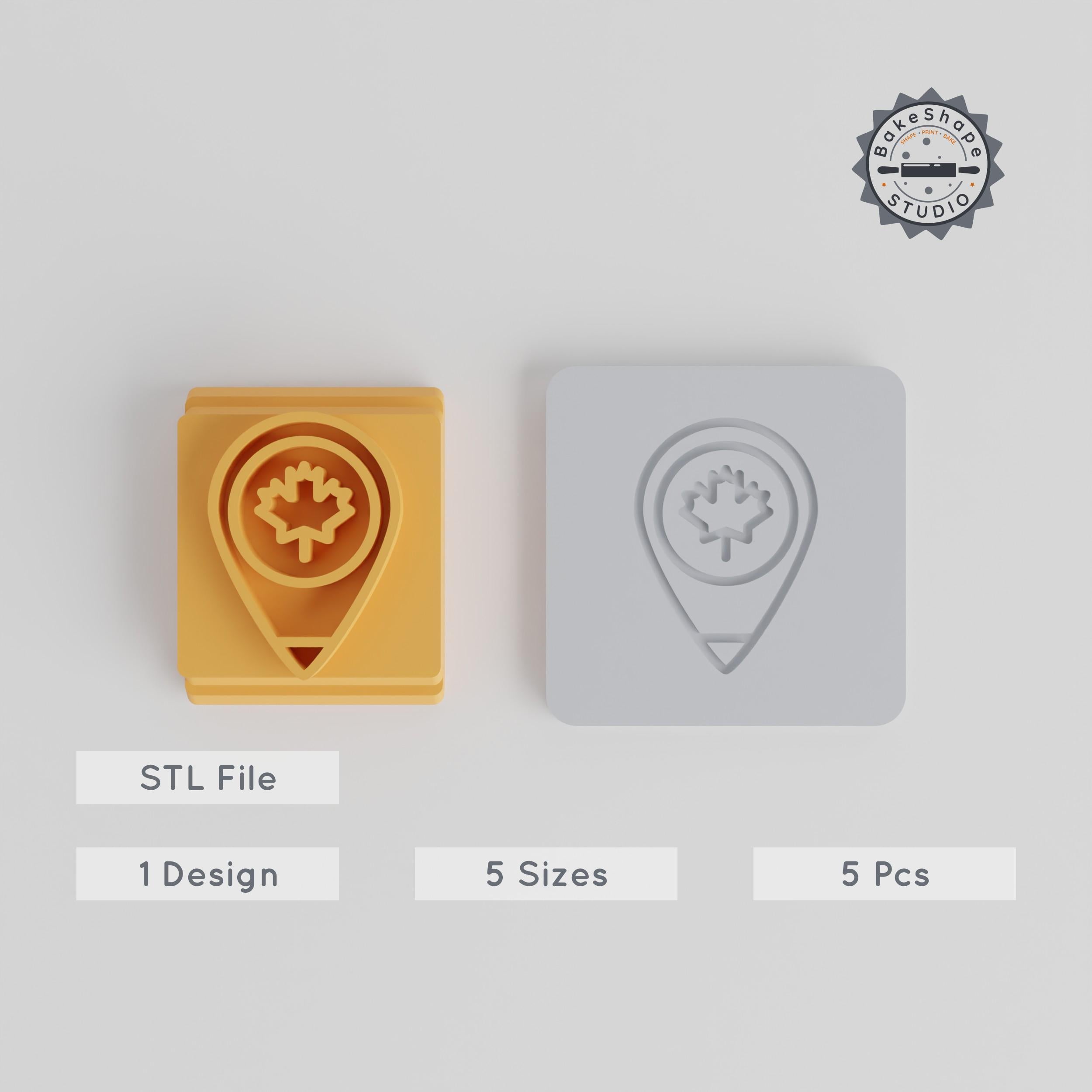 Location Stamp Tile Set, 5 Motif Sizes, Perfect for Clay, Cookies & Fondant PRODUCT_5522 3d model