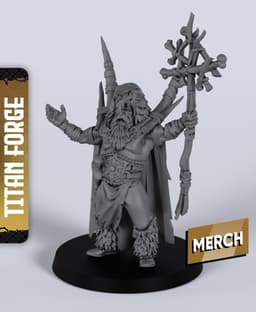 Norse Barbarians Exalted Wizard - With Free Dragon - 5e DnD Inspired for RPG and Wargamers 3d model