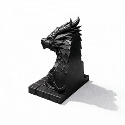 DRAGON BOOK STAND - KNIGHT DRAGON / MODERN HOMEDECOR / GOTHIC / DRAGON DECOR / BOOKEND HOLDER 3d model