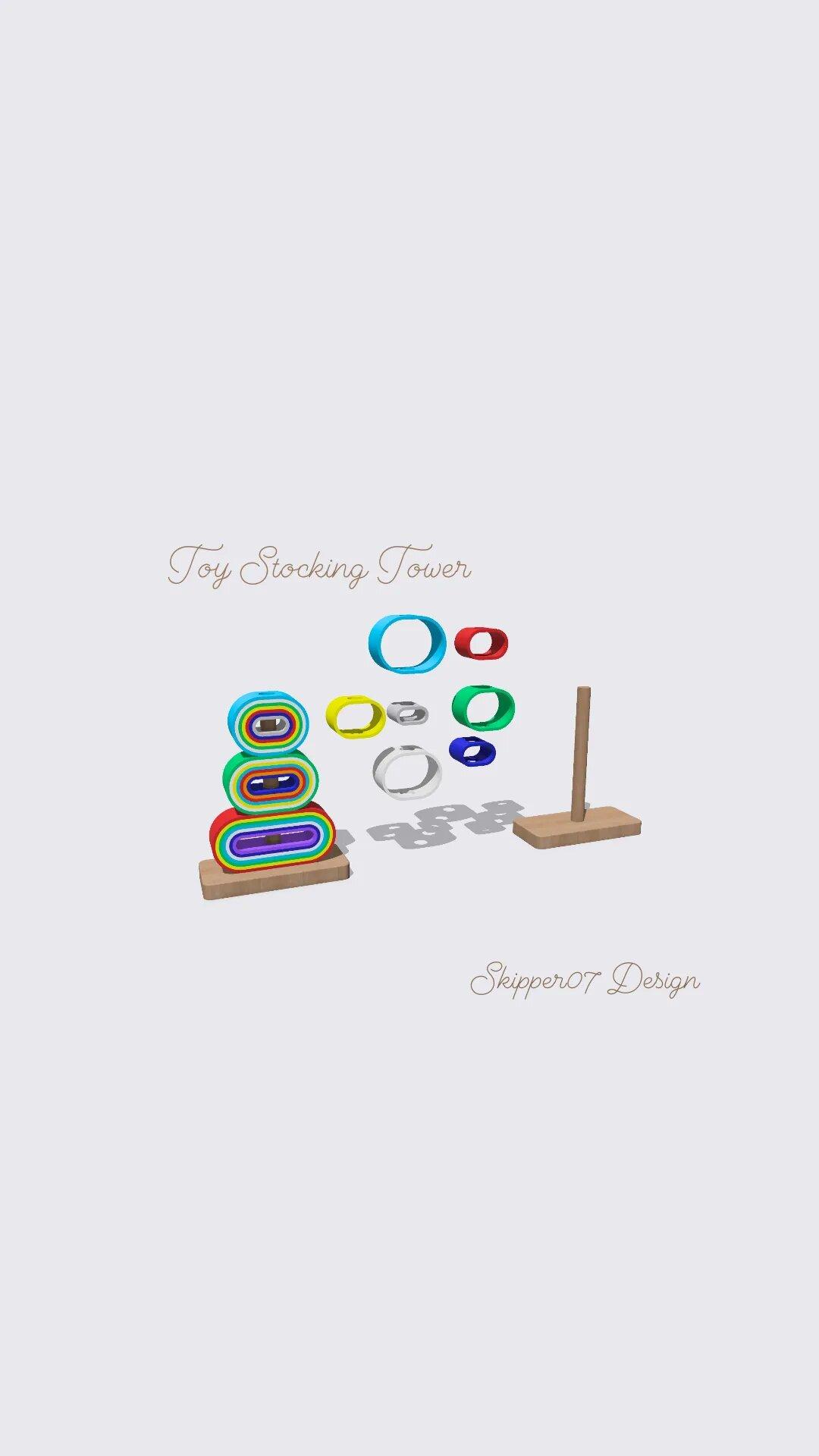 Toy Stacking Tower 3d model