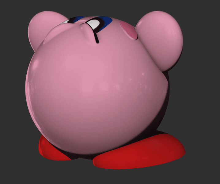 Screaming Kirby - Print in place! 3d model