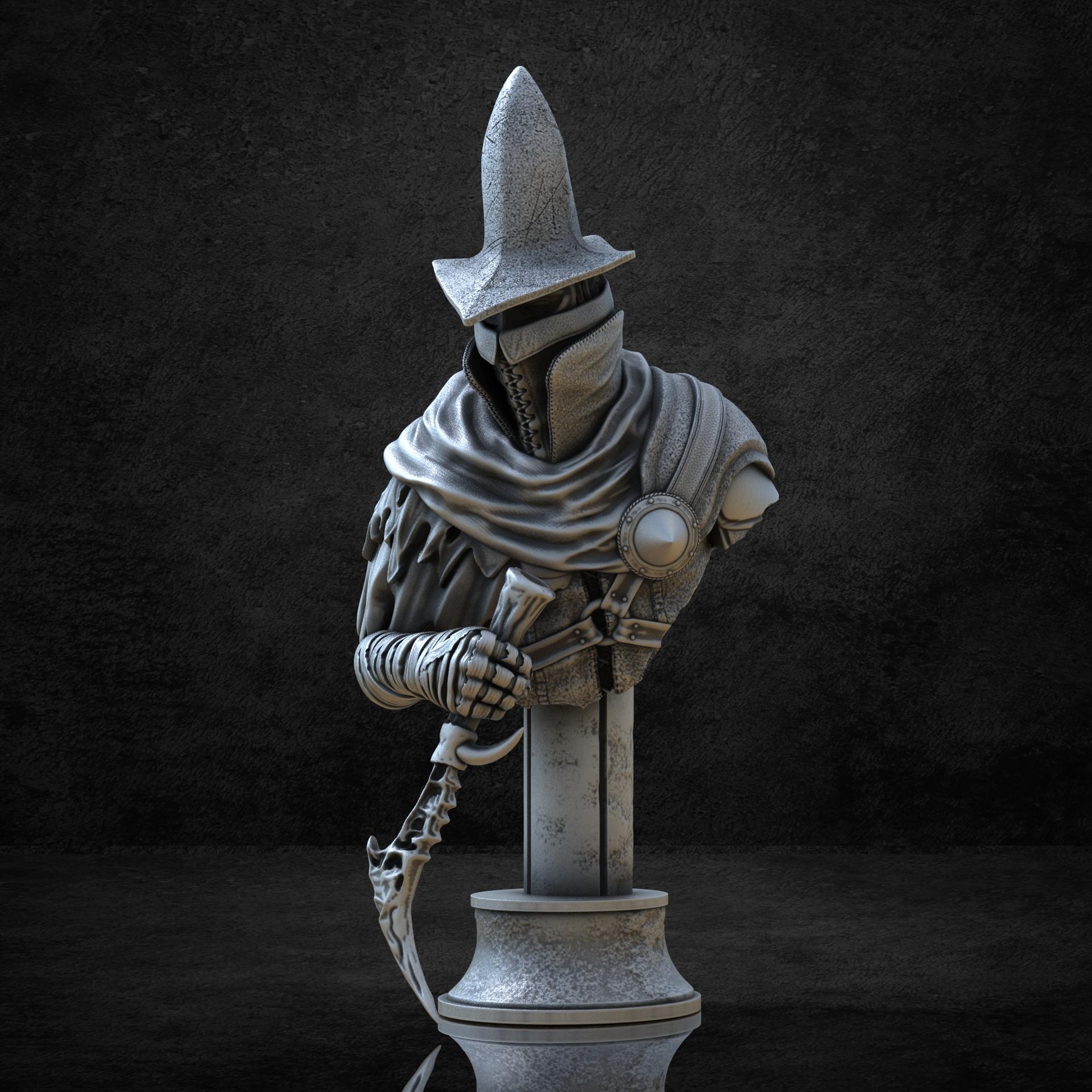 Abyss Watcher bust (Pre-Supported) 3d model