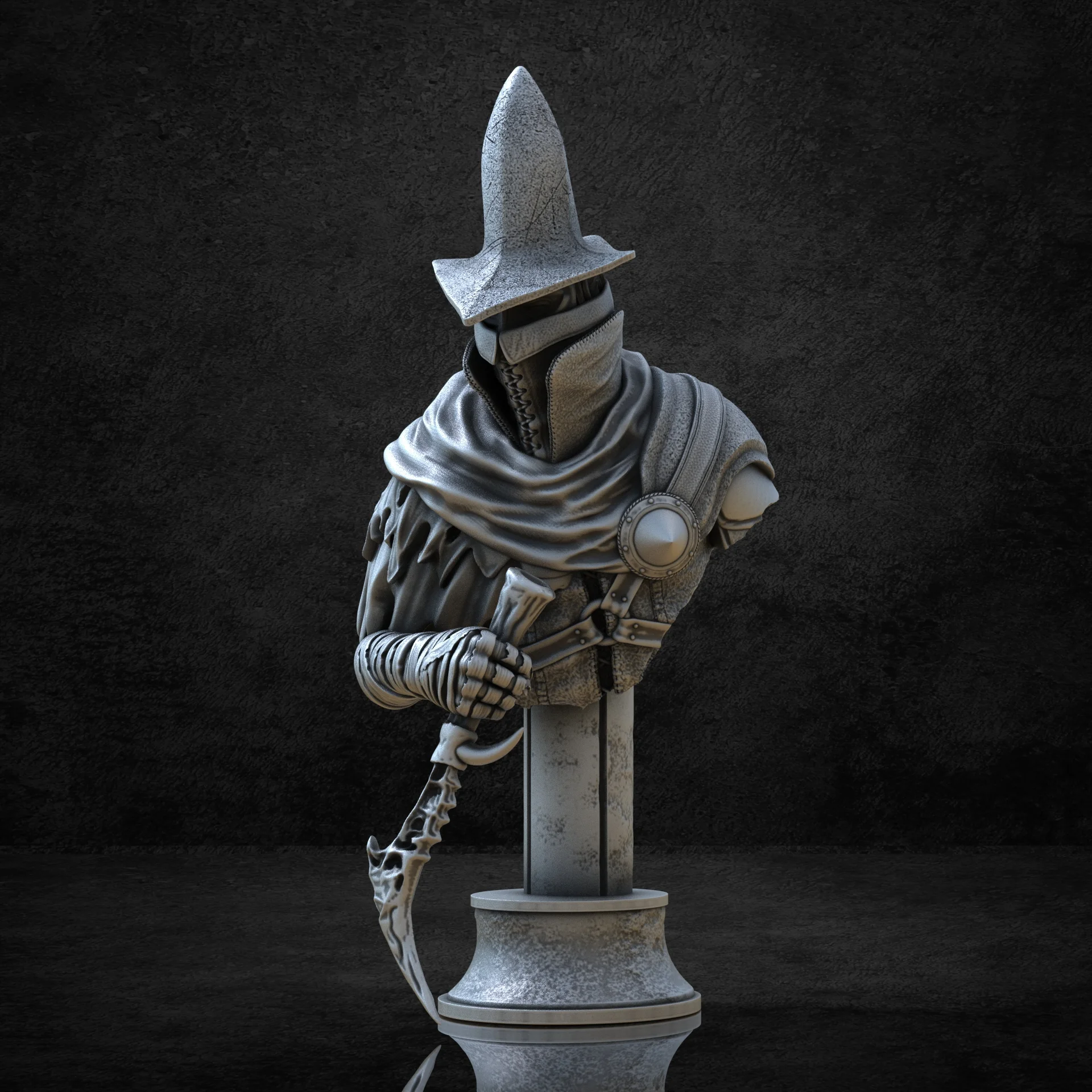 Abyss Watcher bust (Pre-Supported) 3d model