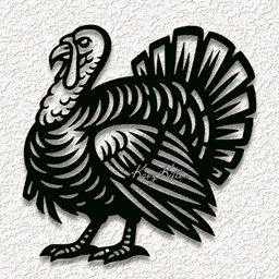 wild turkey 6 wall art home decor 3d model