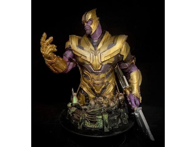 WICKED MARVEL THANOS BUST: TESTED AND READY FOR 3D PRINTING 3d model