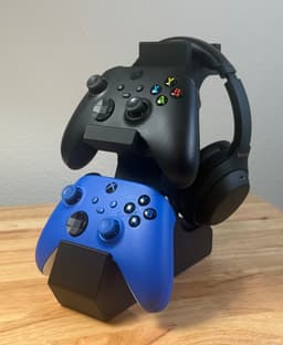 Dual Xbox Controller and Headset Holder 3d model