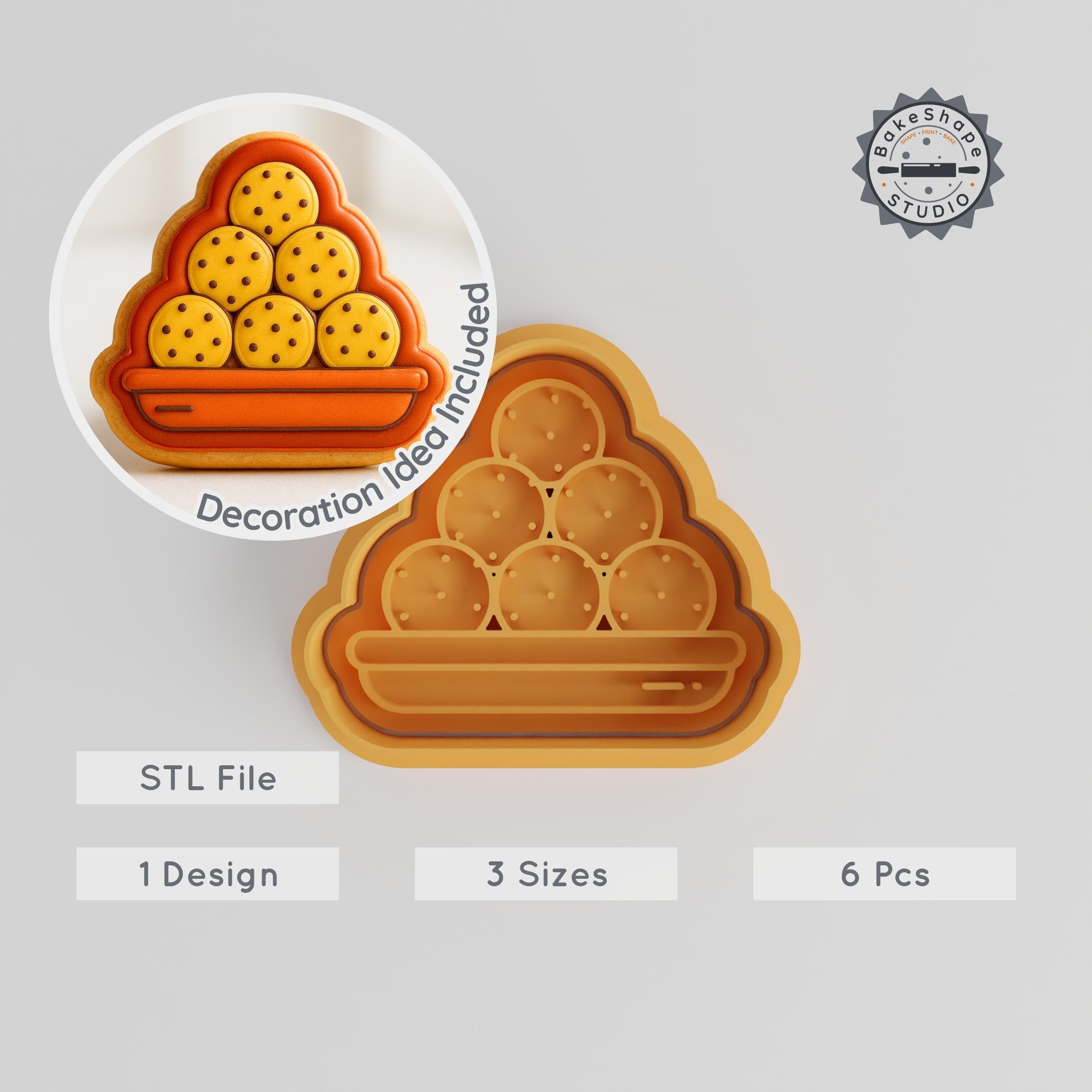 Sweet Treats, Food Shape Cutter & Stamp Set, Perfect for Cookies & Fondant, 6-Piece Collection, S/M/L Sizes PRODUCT_757 3d model