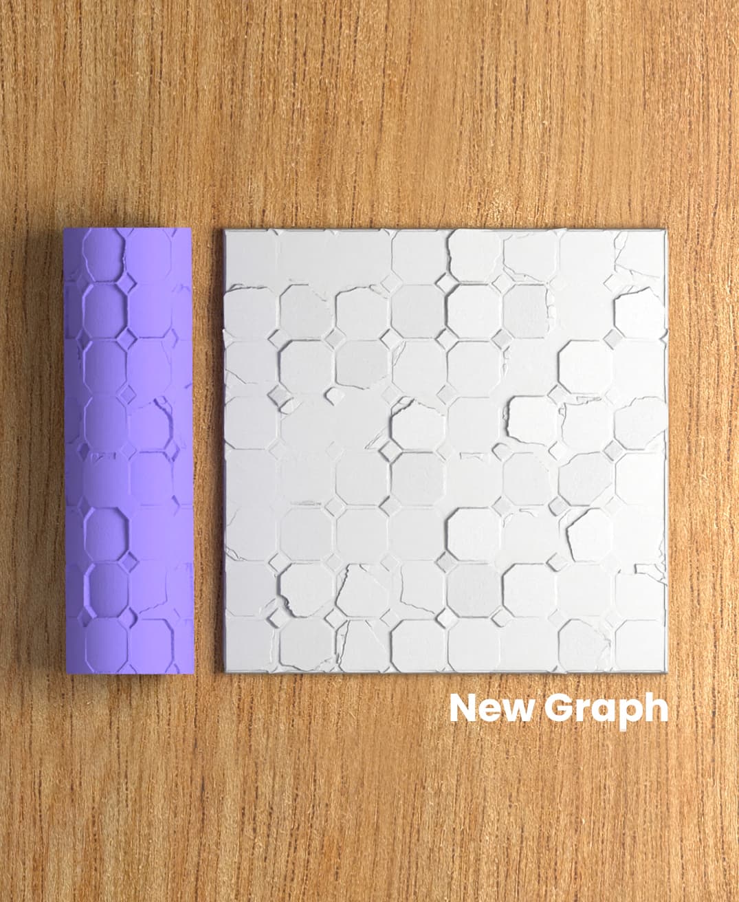 Collection SpringGreen | New Graph | Polymer Clay Seamless Texture Roller 3d model