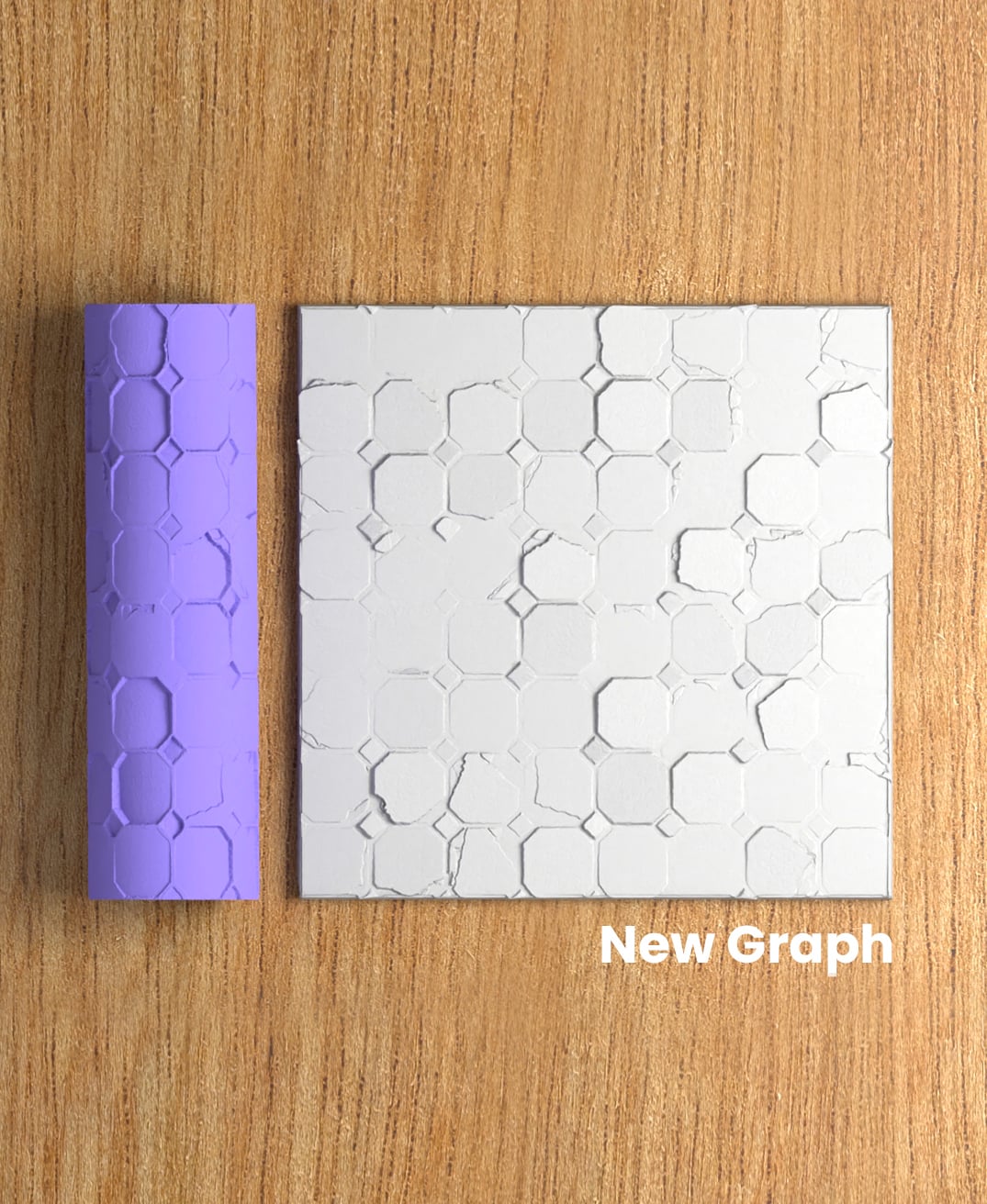 Collection SpringGreen | New Graph | Polymer Clay Seamless Texture Roller 3d model
