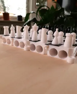 Auxetic Chess Print in Place by Ruven Bals 3d model