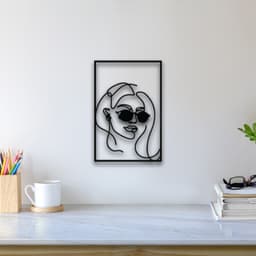 Woman Flower Wall Art 3d model