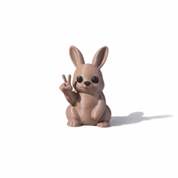 PEACE BUNNY / CUTE UNIQUE EASTER DECOR / DESK BUDDY / EASTER BUDDY 3d model