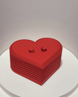 BOX IN HEART SHAPE FOR VALENTINES DAY / GIFT / MOTHERSDAY / SPRING MECHANISM 3d model