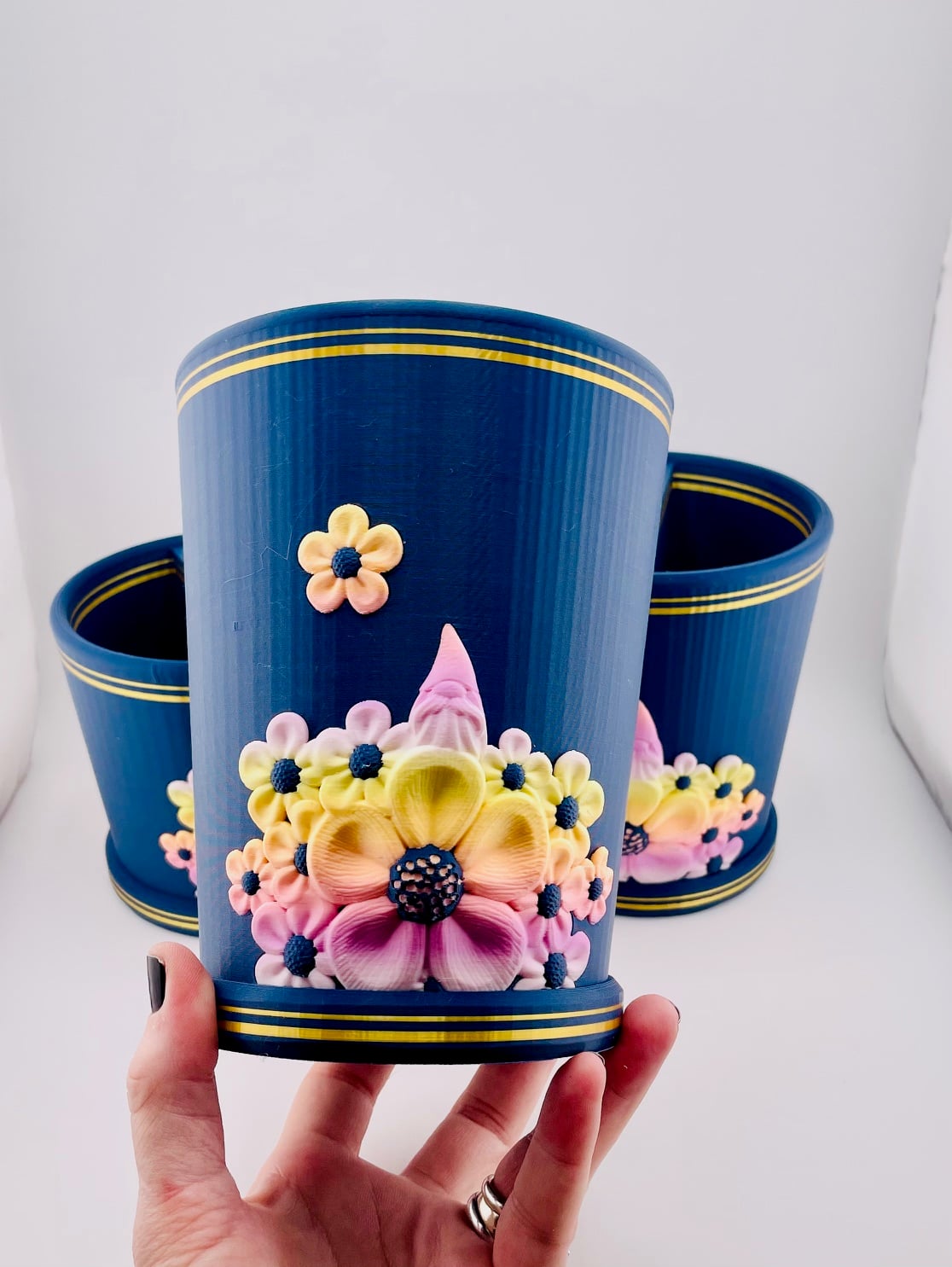 5 Petal Divided Vessel Set 3d model
