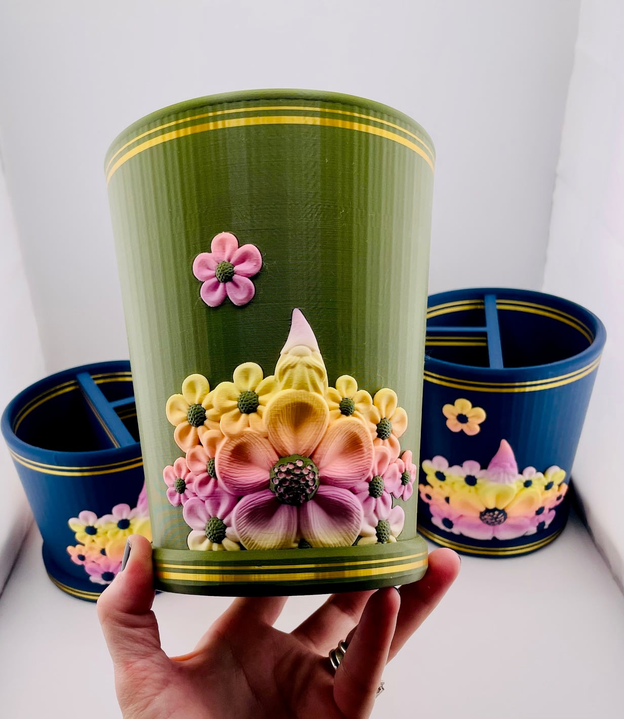 5 Petal Divided Vessel Set 3d model