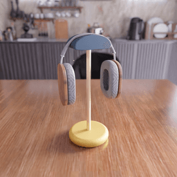 Gaming Headset Stand – Modern Desk Headphone Holder 3d model