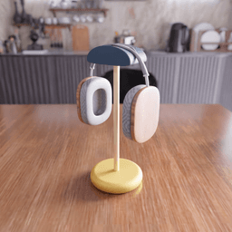 Gaming Headset Stand – Modern Desk Headphone Holder 3d model
