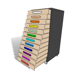 ModuBOX - Assortment cart 3d model