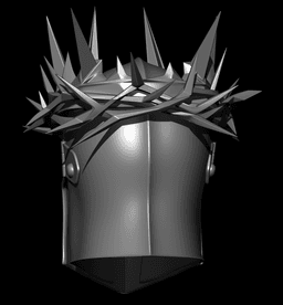 DARK CRUSADER HELMET LORDS OF THE FALLEN LIFE SIZE – BARBUTA WITH CROWN OF THORNS FAN ART STL 3d model