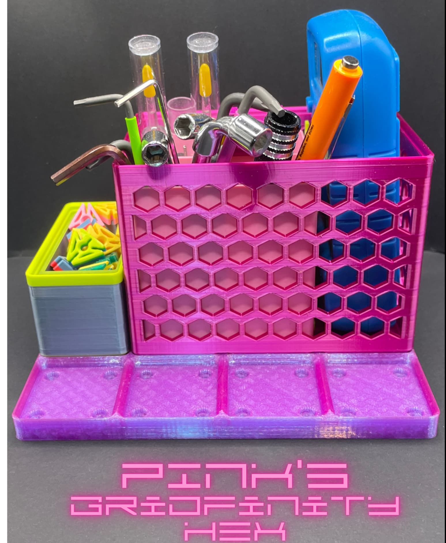 Gridfinity bin 1x3x12 hex (optional insert) - Love this!! - 3d model