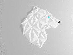Geometric Bear head - wall design 3d model