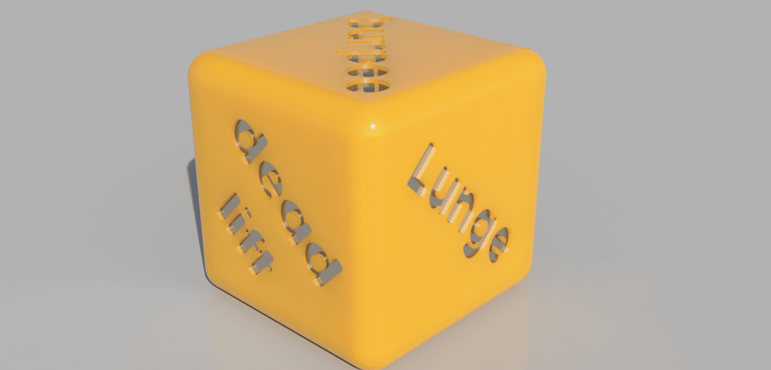 Exercise Decision Dice (one or two colour) 3d model