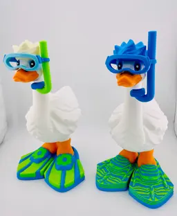 Snorkel and Flippers Goose Gear for Porch Goose 3d model