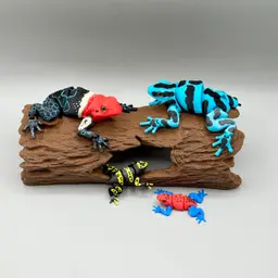 Articulated Poison Dart Frog | Pre-Painted + Optional 6mm Glass Eye Version 3d model