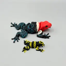 Articulated Poison Dart Frog | Pre-Painted + Optional 6mm Glass Eye Version 3d model