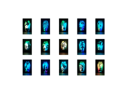 Halloween coffin LED lamp - 15 interchangeable faces 3d model