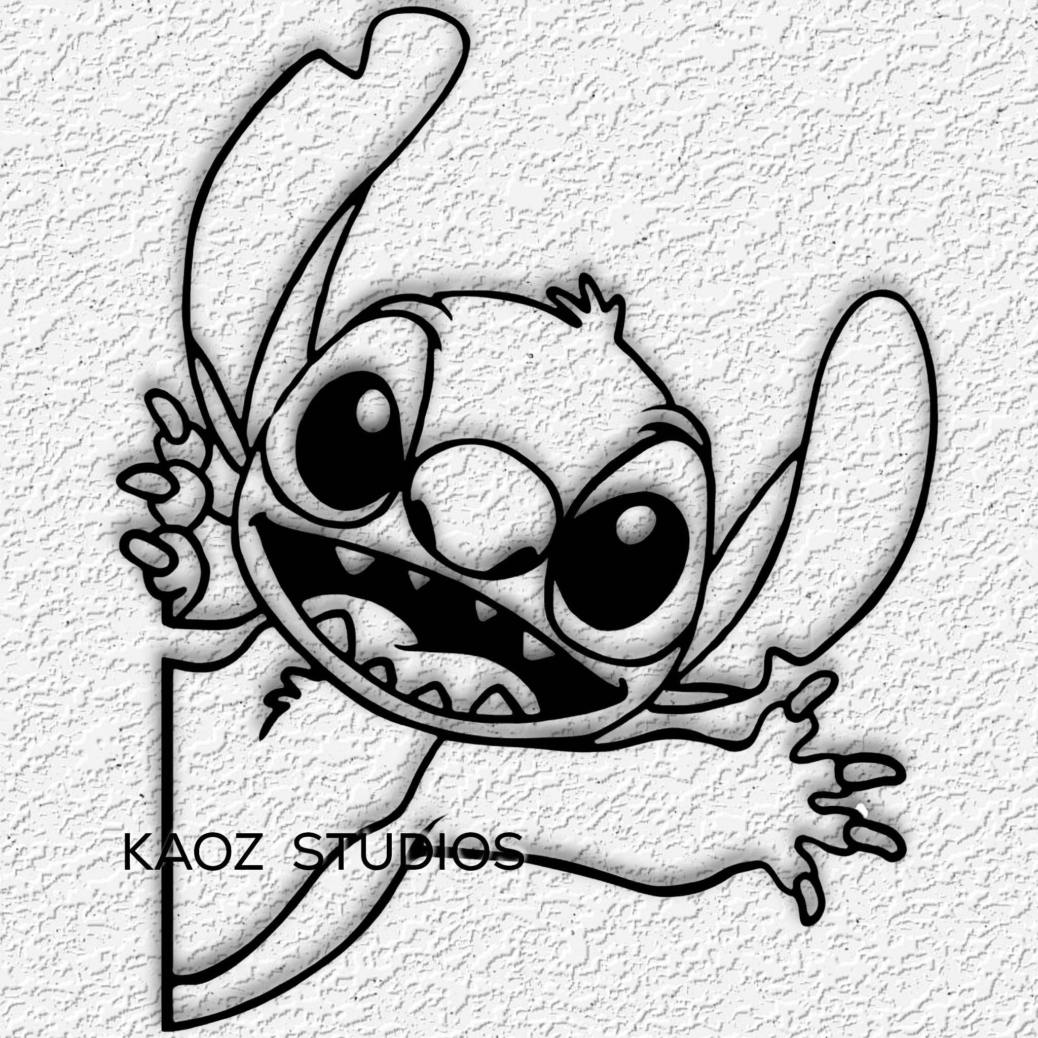 stitch wall art lilo and stitch disney fan art decor 3d model