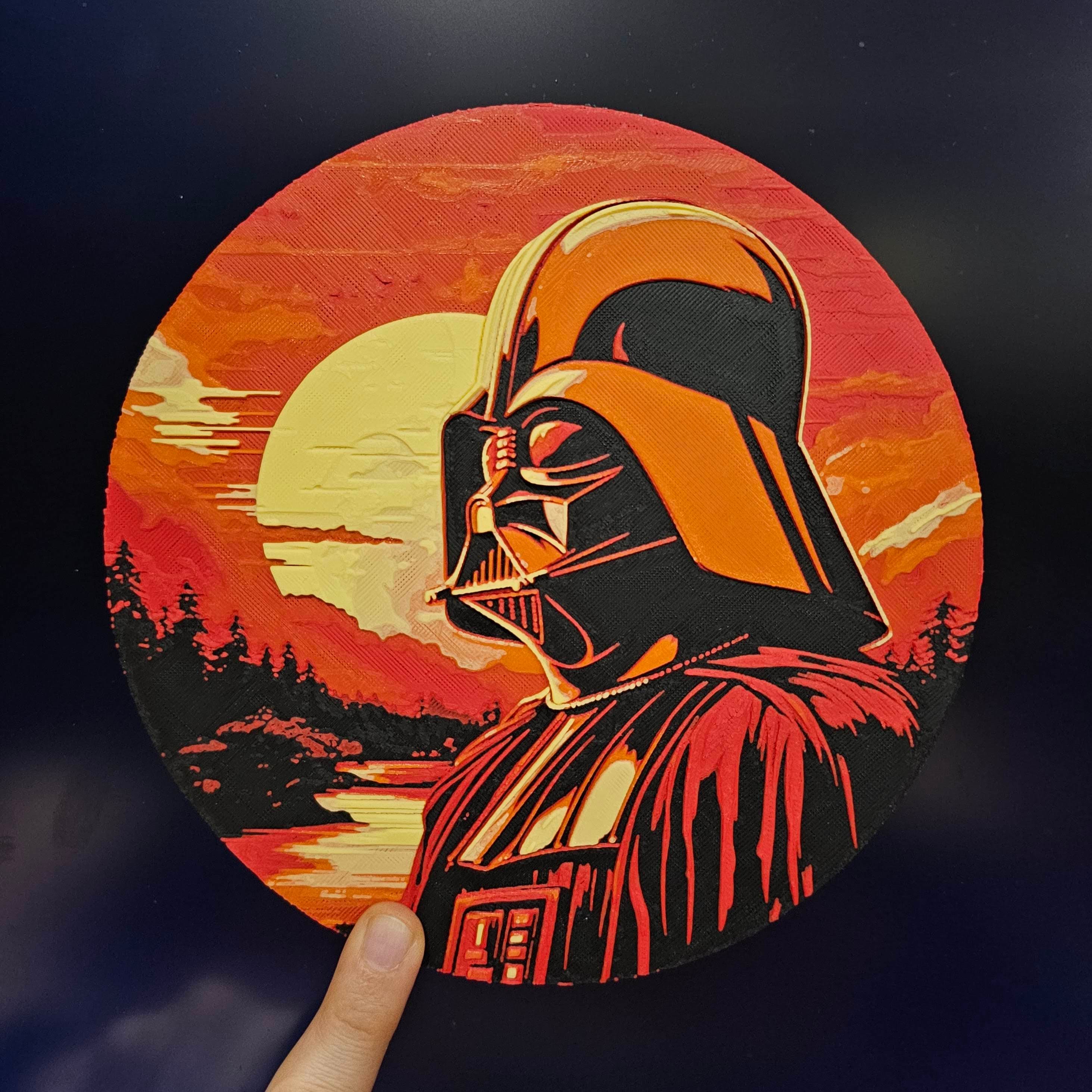 Star Wars (Inspired) "Sith Sunset to Sunrise" HueForge Darth Vader 3d model