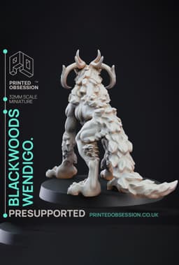 Wendigo - The Mists of Change - PRESUPPORTED - Illustrated and Stats - 32mm scale 3d model