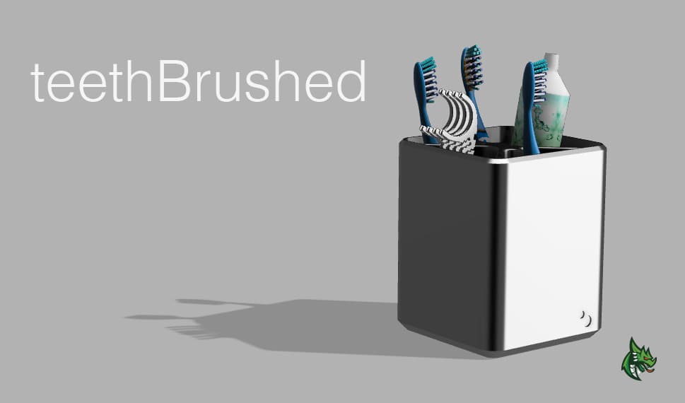 teethBrushed - toothBrush holder 3d model