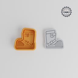 Boot Shape Cutter & Stamp Set, Space Theme, Perfect for Cookies & Fondant, 3 Sizes, S/M/L, 3D Print STL PRODUCT_166 3d model