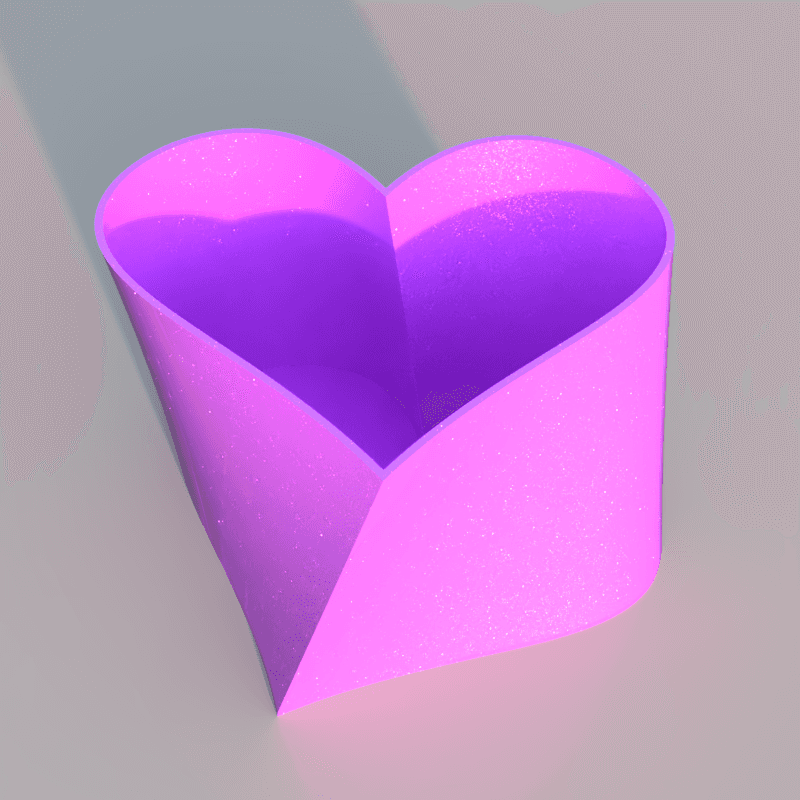 Twisted Heart Box for Valentine's 3d model