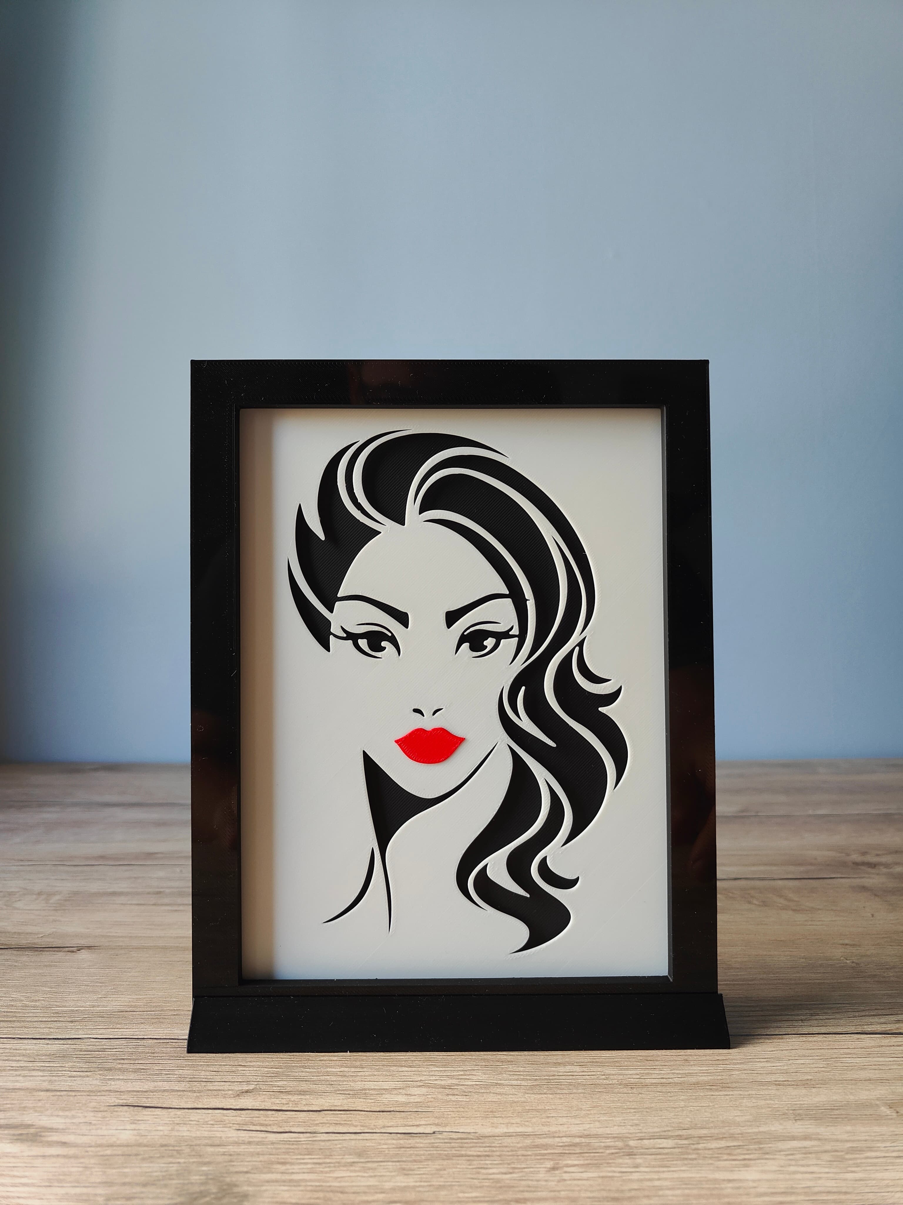 A Woman's Face Shadow Box G 3d model