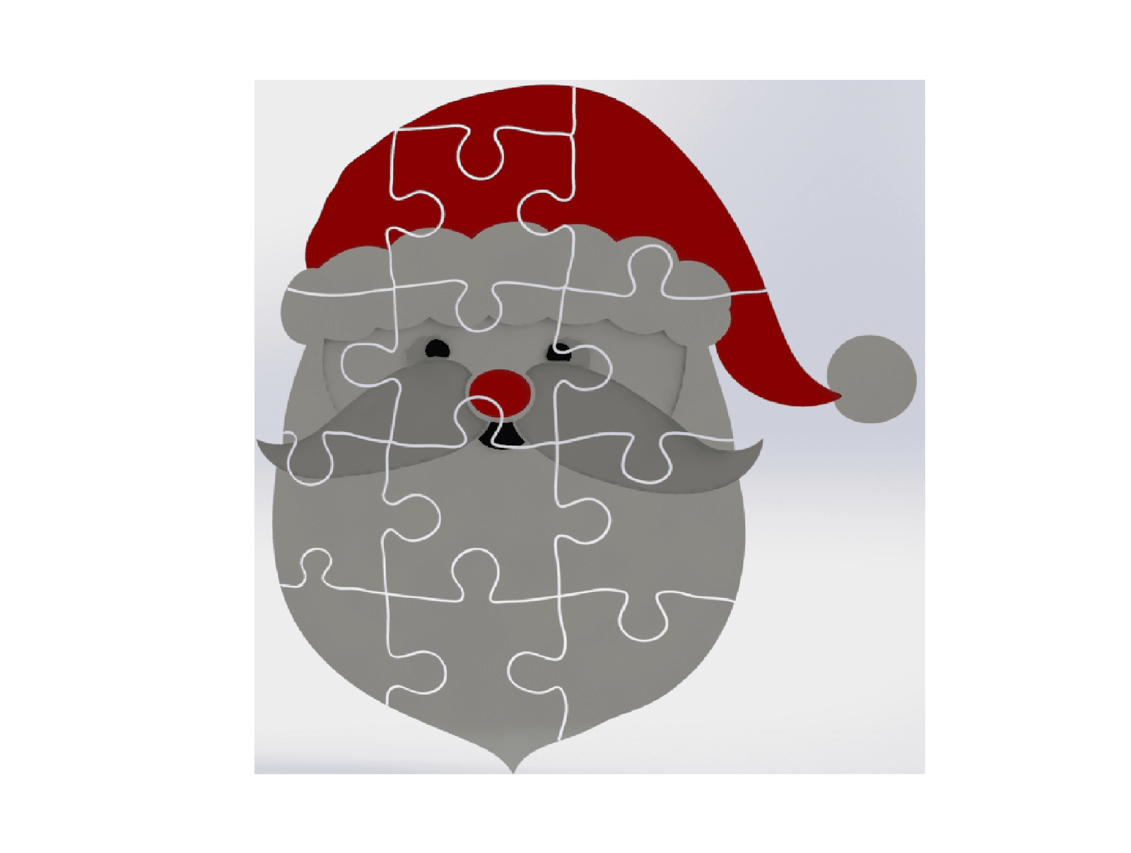 christmas santa claus puzzle 3d model