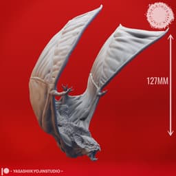 Swooping Dire Bat - Tabletop Miniature (Pre-Supported) 3d model