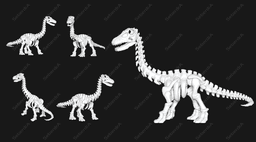 Cute Apatosaurus Skeleton STL 3d model