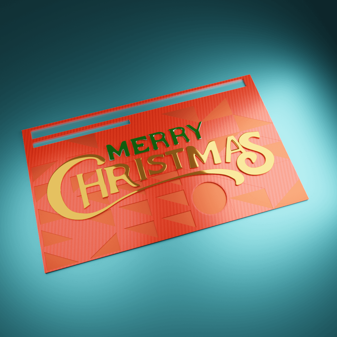 CHRISTMAS VISITING CARD 3d model