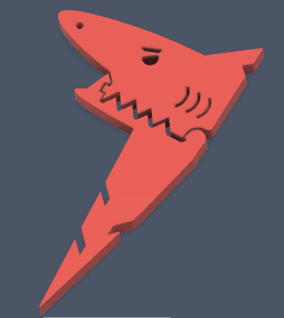 Shark - Picnic Blanket Anchors - Print in Place 3d model