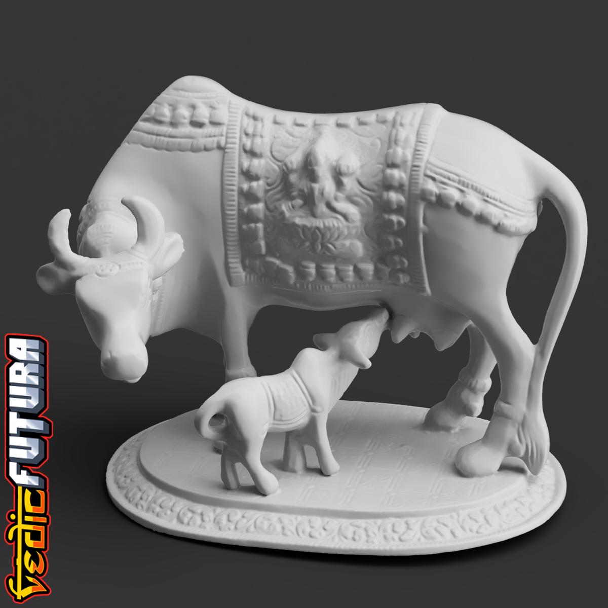 Sacred Cow with Calf 3d model