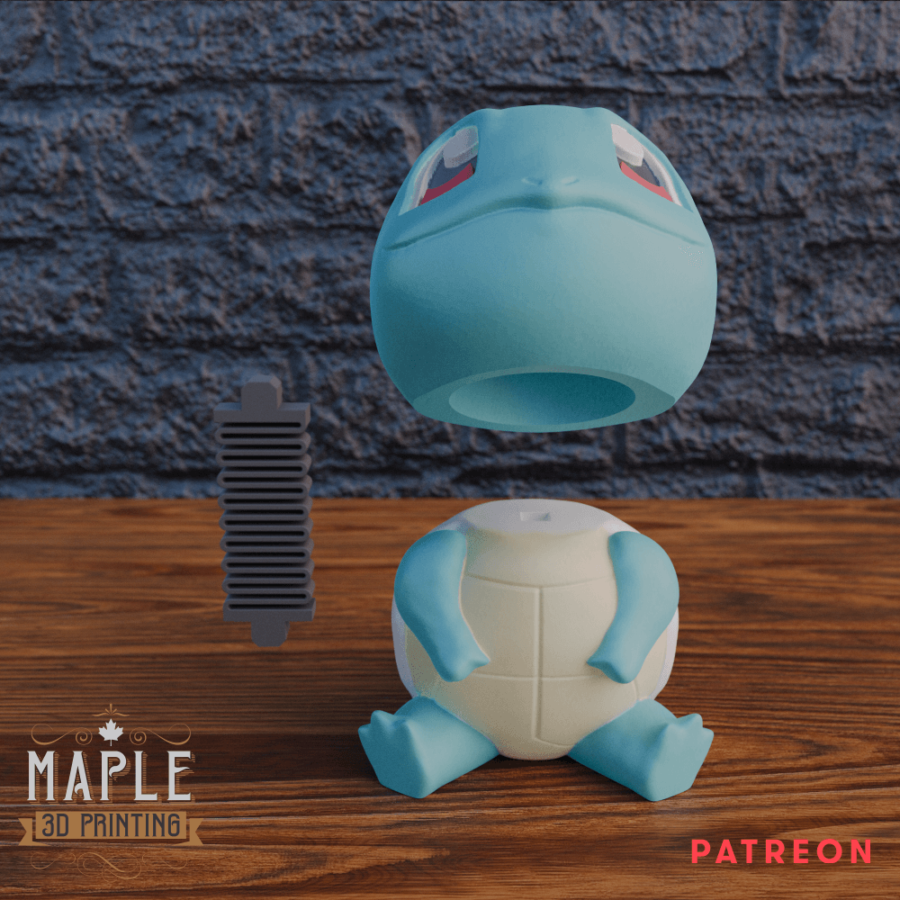 Squirtle Bobble Head 3d model