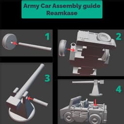 Army toy car 3d model