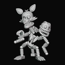 Nightmare Mangle - FNAF - Fan Art 3d model