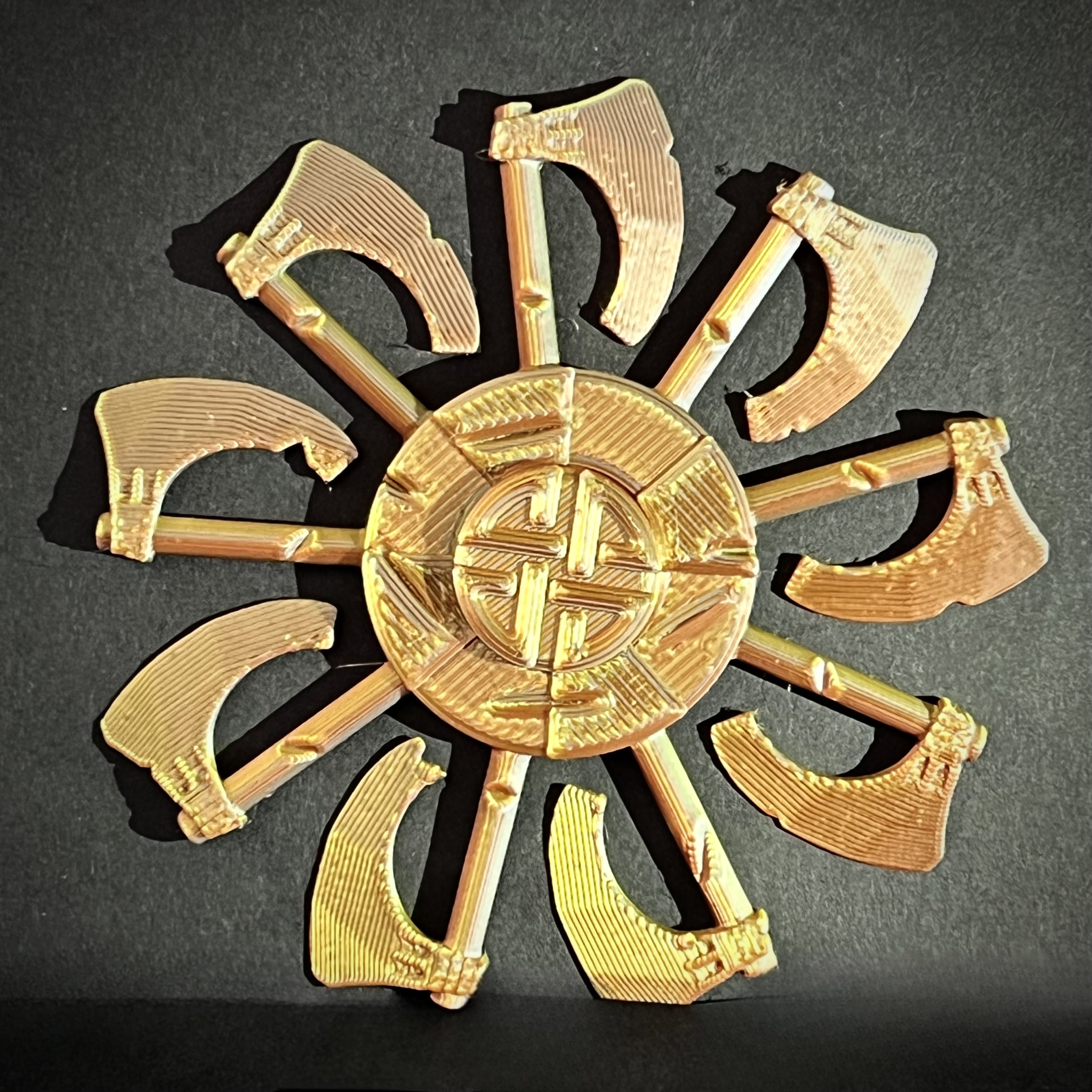 Viking Beared Axe Fidget Spinners 3d model